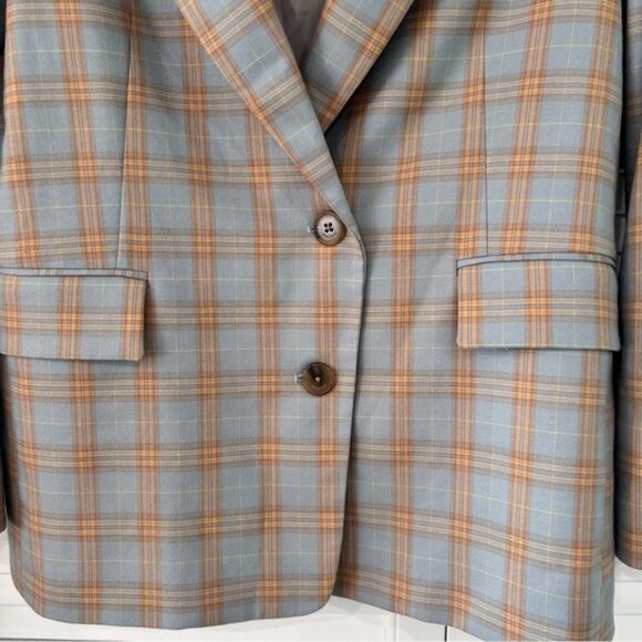 Peacebird Plaid Peaked Collar Blazer - Picture 4 of 12